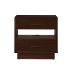 Yoel Hidden Drawer Nightstand with Built-in Outlets(Optional Types)