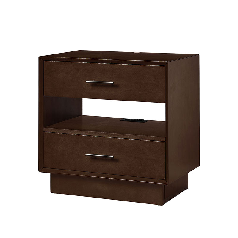 Yoel Hidden Drawer Nightstand with Built-in Outlets(Optional Types)