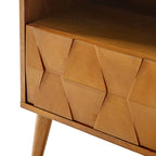 Rosalba Open Shelf Nightstand with Cable Management & Hidden Drawer(Optional Types)