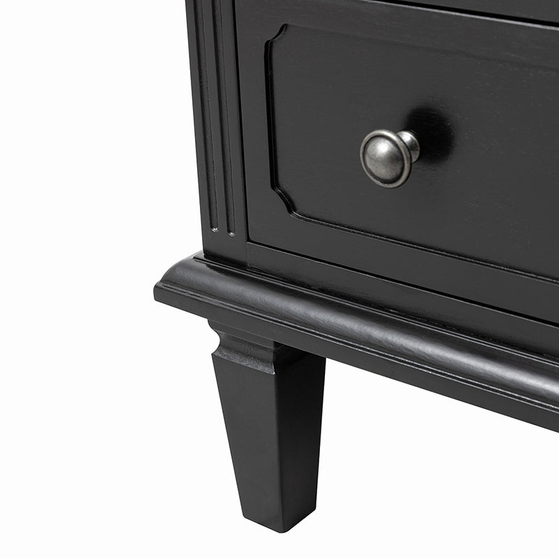 Transitional Wood Nightstand with Drawers and Power Outlet(Optional Types)