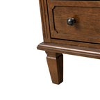 Transitional Wood Nightstand with Drawers and Power Outlet(Optional Types)