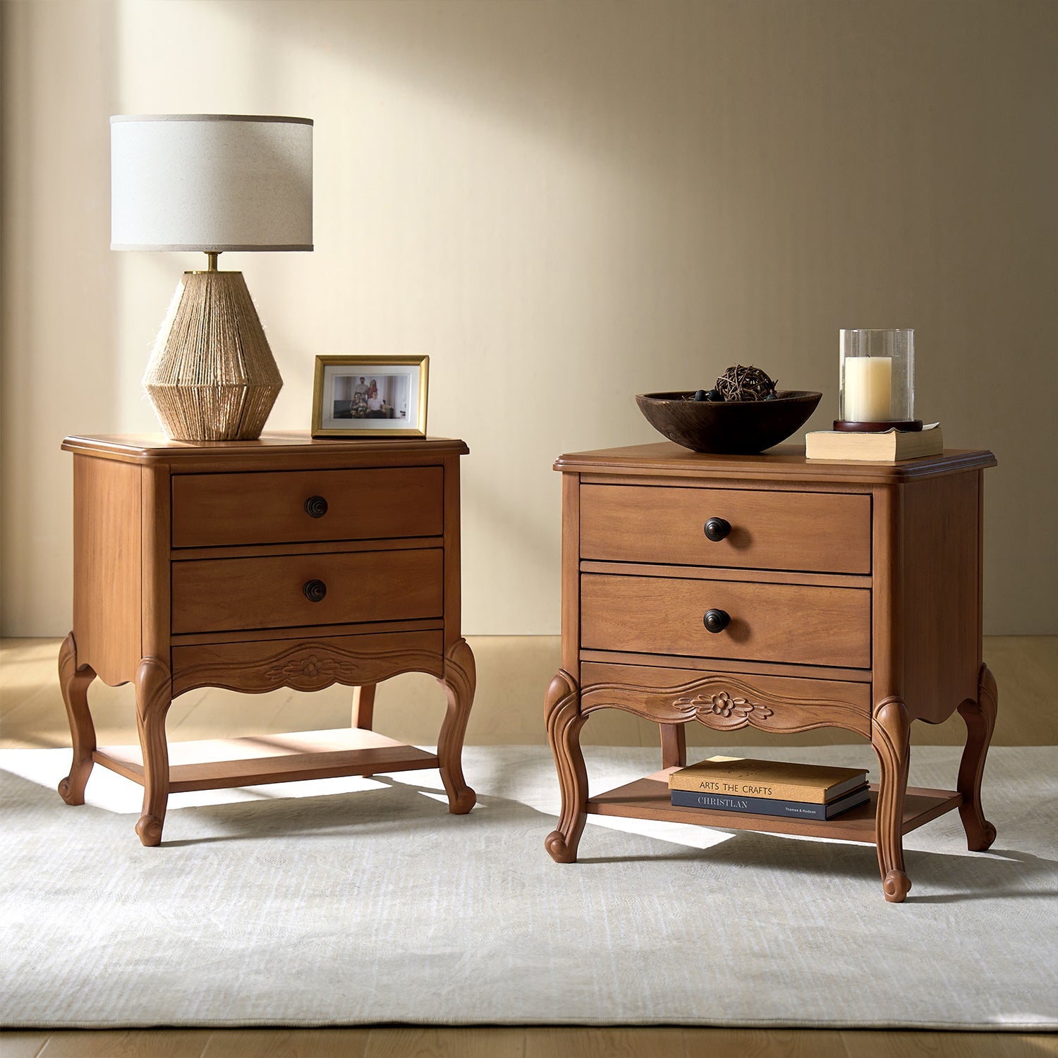 Nina Traditional Modern Exquisite Fully Assembled Nightstand with Hidden Drawer(Optional Types)