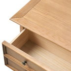 Multi-Functional Traditional Wood Nightstand with Open Shelf