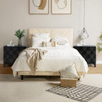 Kamu 2 - Drawer Nightstand Chest with Built-in Outlets(Optional Types)