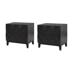 Kamu 2 - Drawer Nightstand Chest with Built-in Outlets(Optional Types)