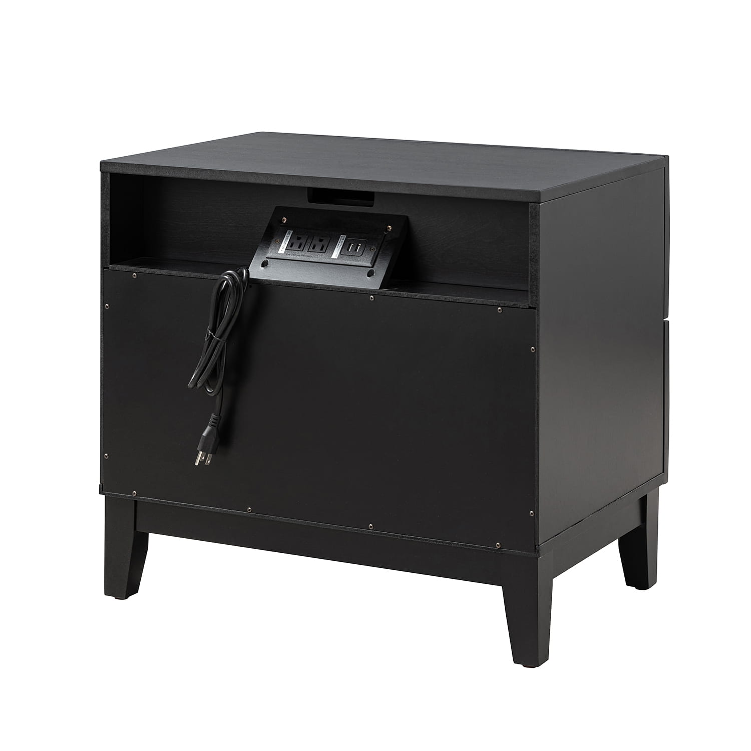 Kamu 2 - Drawer Nightstand Chest with Built-in Outlets(Optional Types)