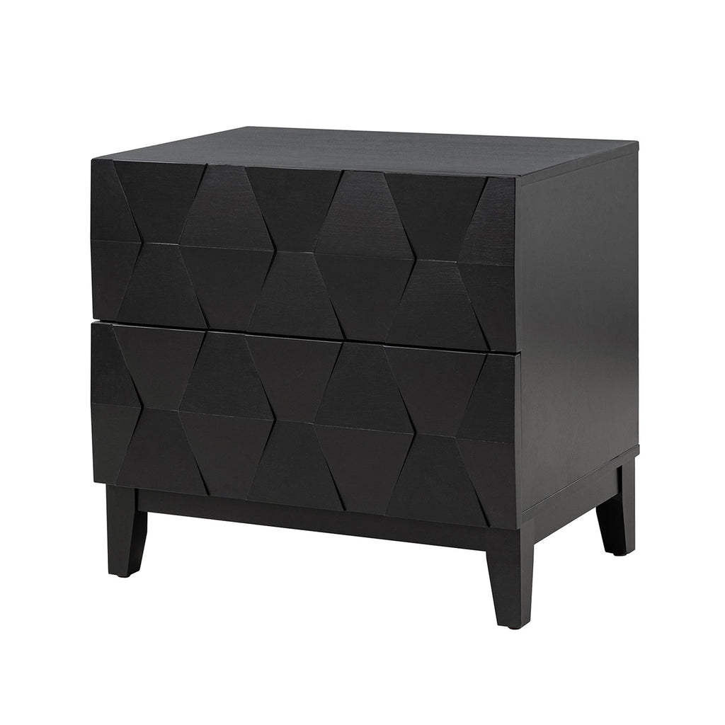 Kamu 2 - Drawer Nightstand Chest with Built-in Outlets(Optional Types)