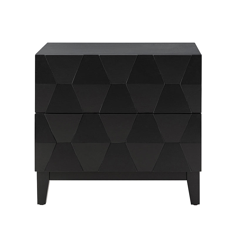 Kamu 2 - Drawer Nightstand Chest with Built-in Outlets(Optional Types)