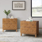 Kamu 2 - Drawer Nightstand Chest with Built-in Outlets(Optional Types)