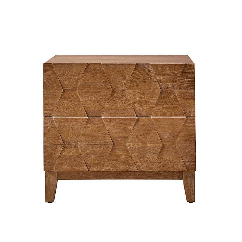 Kamu 2 - Drawer Nightstand Chest with Built-in Outlets(Optional Types)