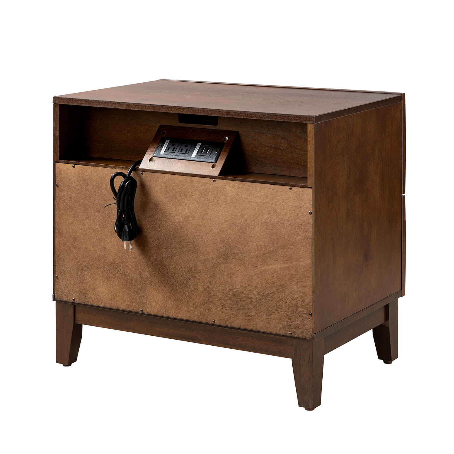 Kamu 2 - Drawer Nightstand Chest with Built-in Outlets(Optional Types)