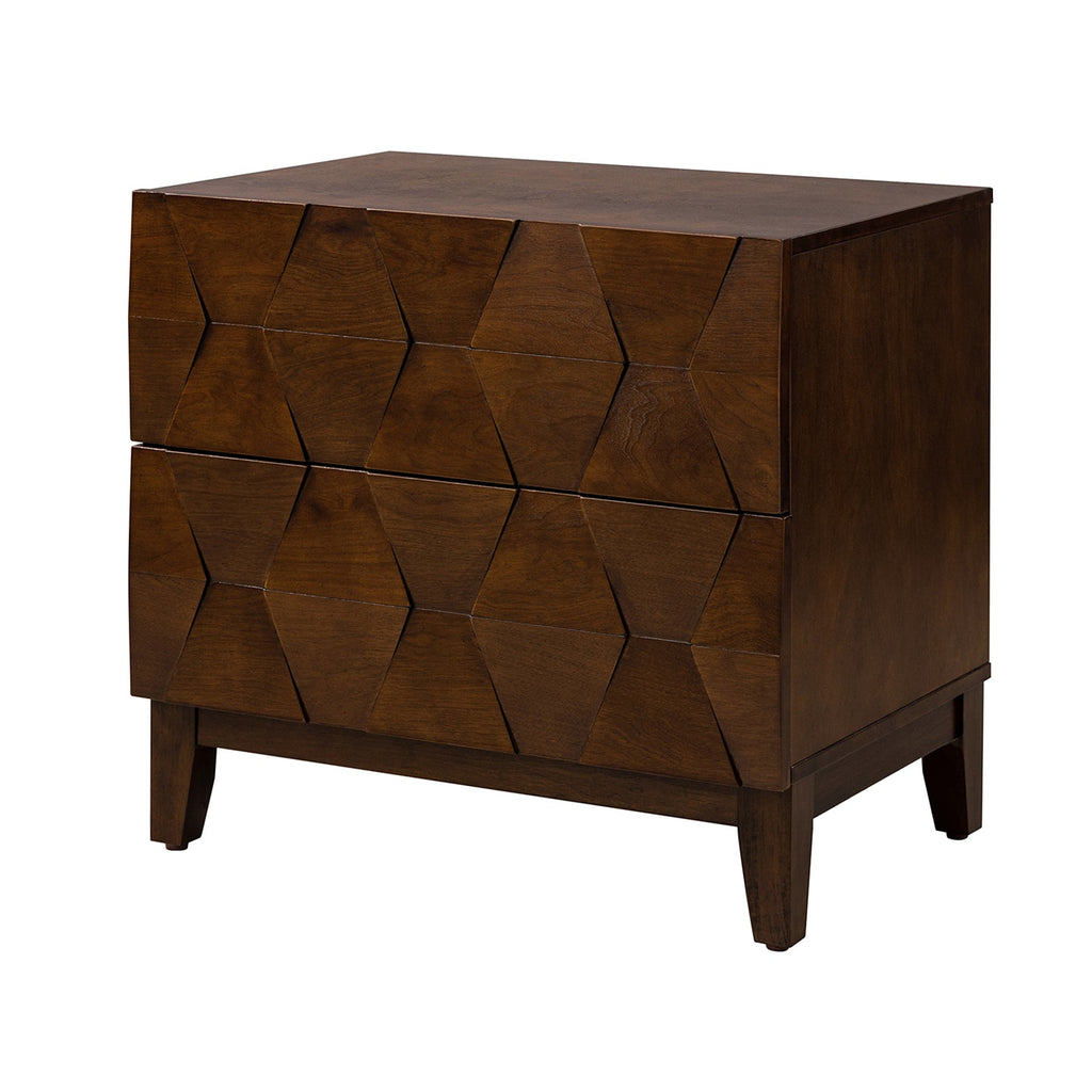 Kamu 2 - Drawer Nightstand Chest with Built-in Outlets(Optional Types)