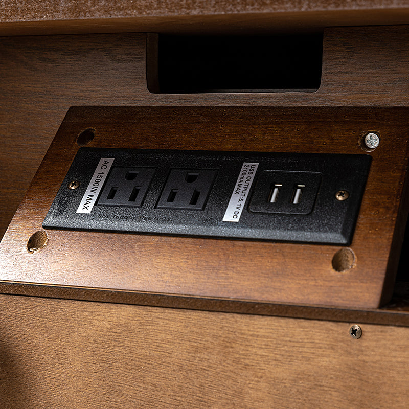 Kamu 2 - Drawer Nightstand Chest with Built-in Outlets(Optional Types)