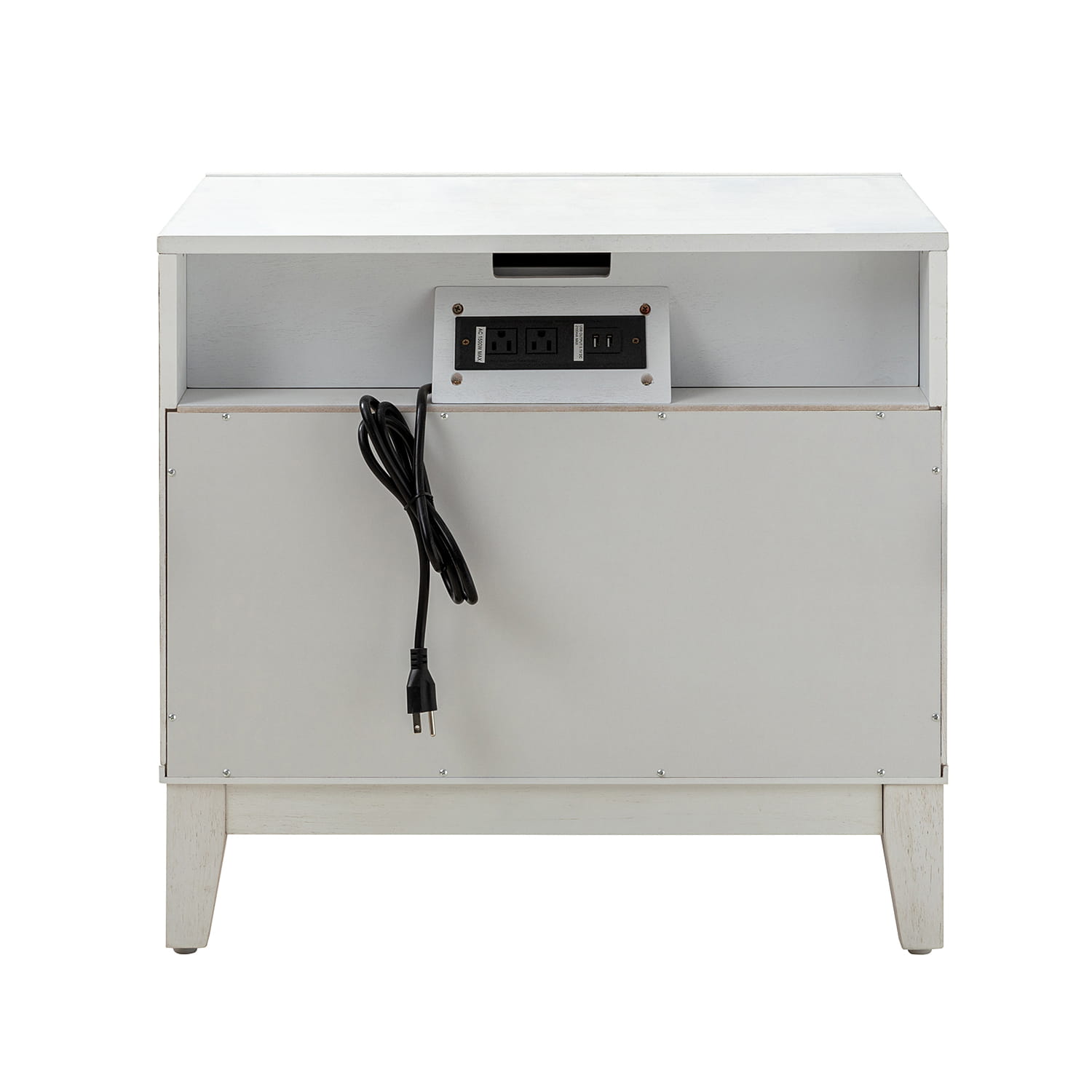 Kamu 2 - Drawer Nightstand Chest with Built-in Outlets(Optional Types)