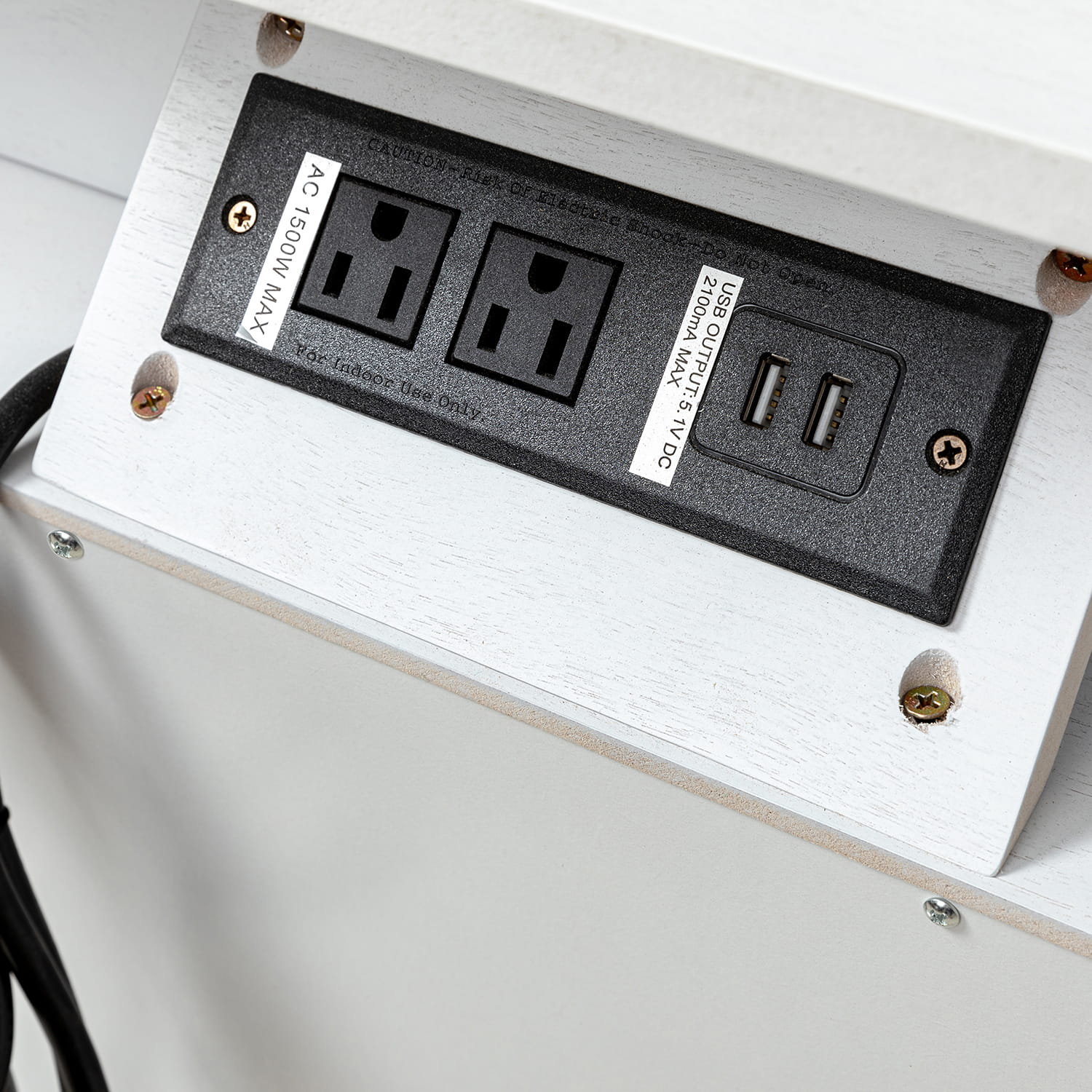 Kamu 2 - Drawer Nightstand Chest with Built-in Outlets(Optional Types)