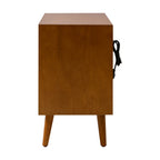 Lilian 2 - Drawer Mid Century Nightstand with Built-in Outlets(Optional Types)