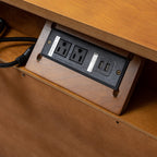 Lilian 2 - Drawer Mid Century Nightstand with Built-in Outlets(Optional Types)