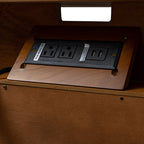 Lilian 2 - Drawer Mid Century Nightstand with Built-in Outlets(Optional Types)