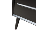 Lilian 2 - Drawer Mid Century Nightstand with Built-in Outlets(Optional Types)