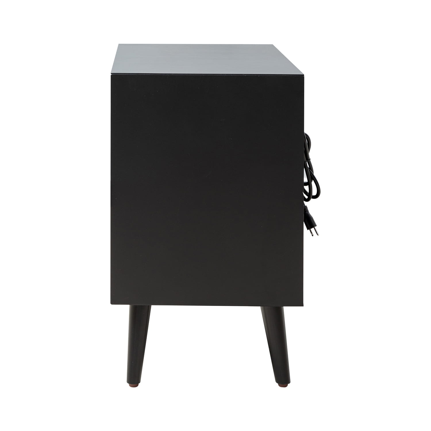 Lilian 2 - Drawer Mid Century Nightstand with Built-in Outlets(Optional Types)