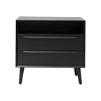 Lilian 2 - Drawer Mid Century Nightstand with Built-in Outlets(Optional Types)
