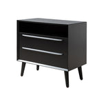 Lilian 2 - Drawer Mid Century Nightstand with Built-in Outlets(Optional Types)