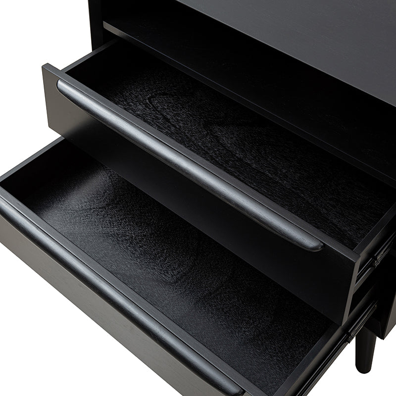 Lilian 2 - Drawer Mid Century Nightstand with Built-in Outlets(Optional Types)