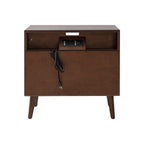 Lilian 2 - Drawer Mid Century Nightstand with Built-in Outlets(Optional Types)
