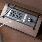 Lilian 2 - Drawer Mid Century Nightstand with Built-in Outlets(Optional Types)