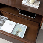 Lilian 2 - Drawer Mid Century Nightstand with Built-in Outlets(Optional Types)
