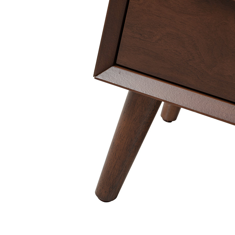 Lilian 2 - Drawer Mid Century Nightstand with Built-in Outlets(Optional Types)