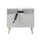 Lilian 2 - Drawer Mid Century Nightstand with Built-in Outlets(Optional Types)
