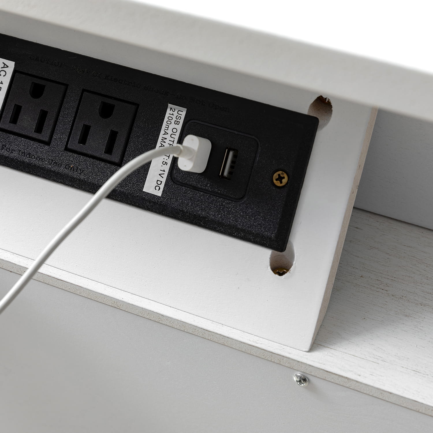 Lilian 2 - Drawer Mid Century Nightstand with Built-in Outlets(Optional Types)