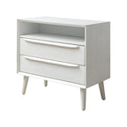 Lilian 2 - Drawer Mid Century Nightstand with Built-in Outlets(Optional Types)