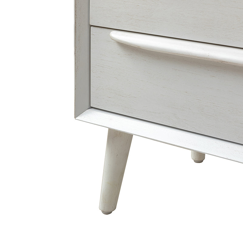 Lilian 2 - Drawer Mid Century Nightstand with Built-in Outlets(Optional Types)