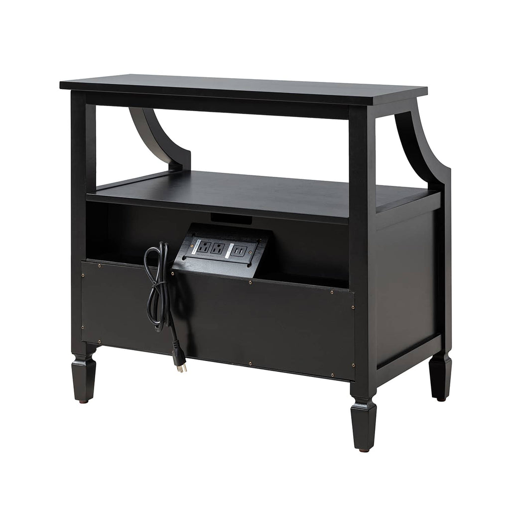 Grace 2 - Drawer Nightstand Chest with Built-in Outlets
