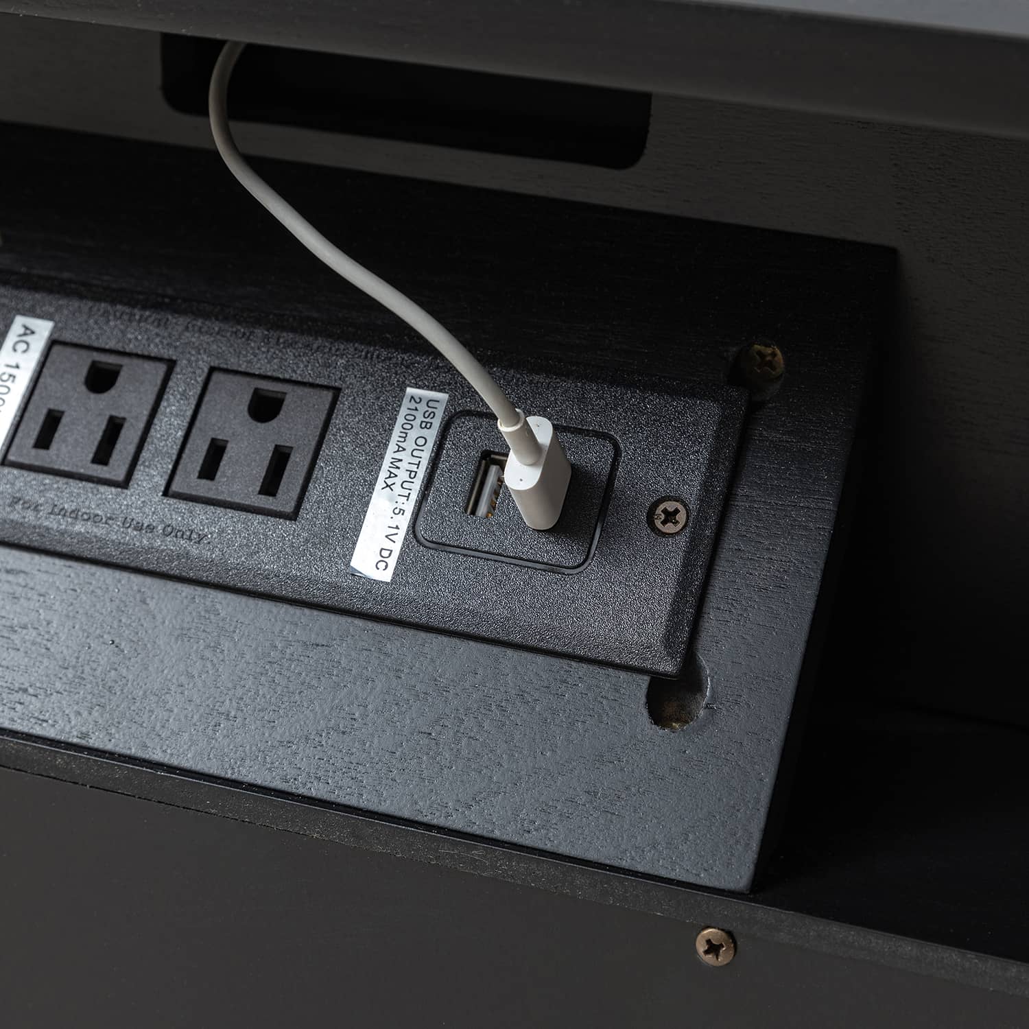 Grace 2 - Drawer Nightstand Chest with Built-in Outlets