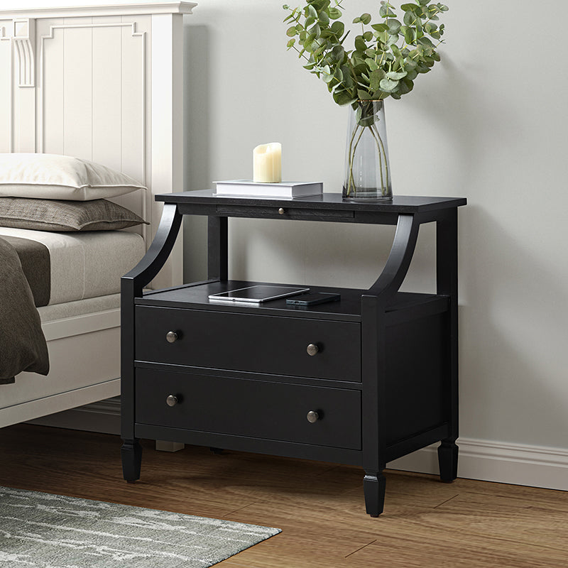 Grace 2 - Drawer Nightstand Chest with Built-in Outlets