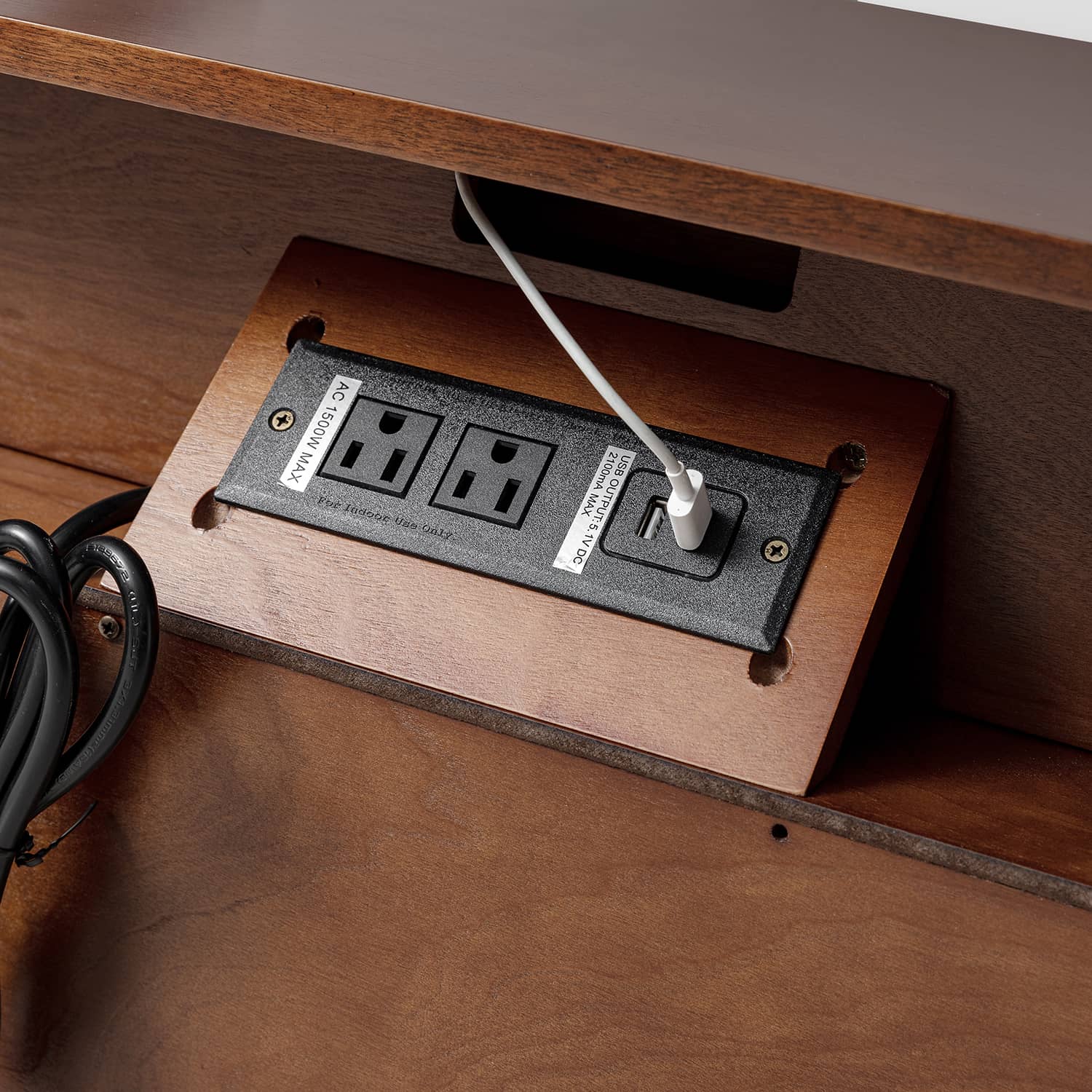 Grace 2 - Drawer Nightstand Chest with Built-in Outlets