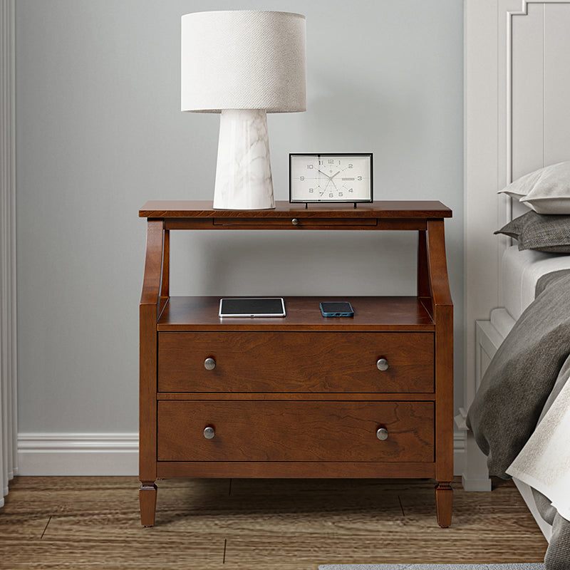 Grace 2 - Drawer Nightstand Chest with Built-in Outlets