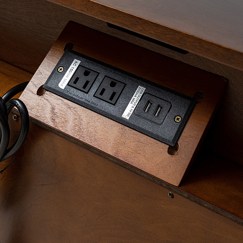 Grace 2 - Drawer Nightstand Chest with Built-in Outlets