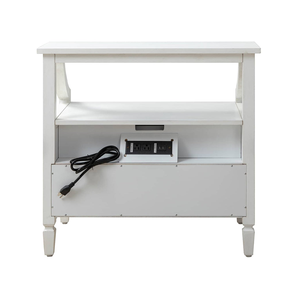 Grace 2 - Drawer Nightstand Chest with Built-in Outlets