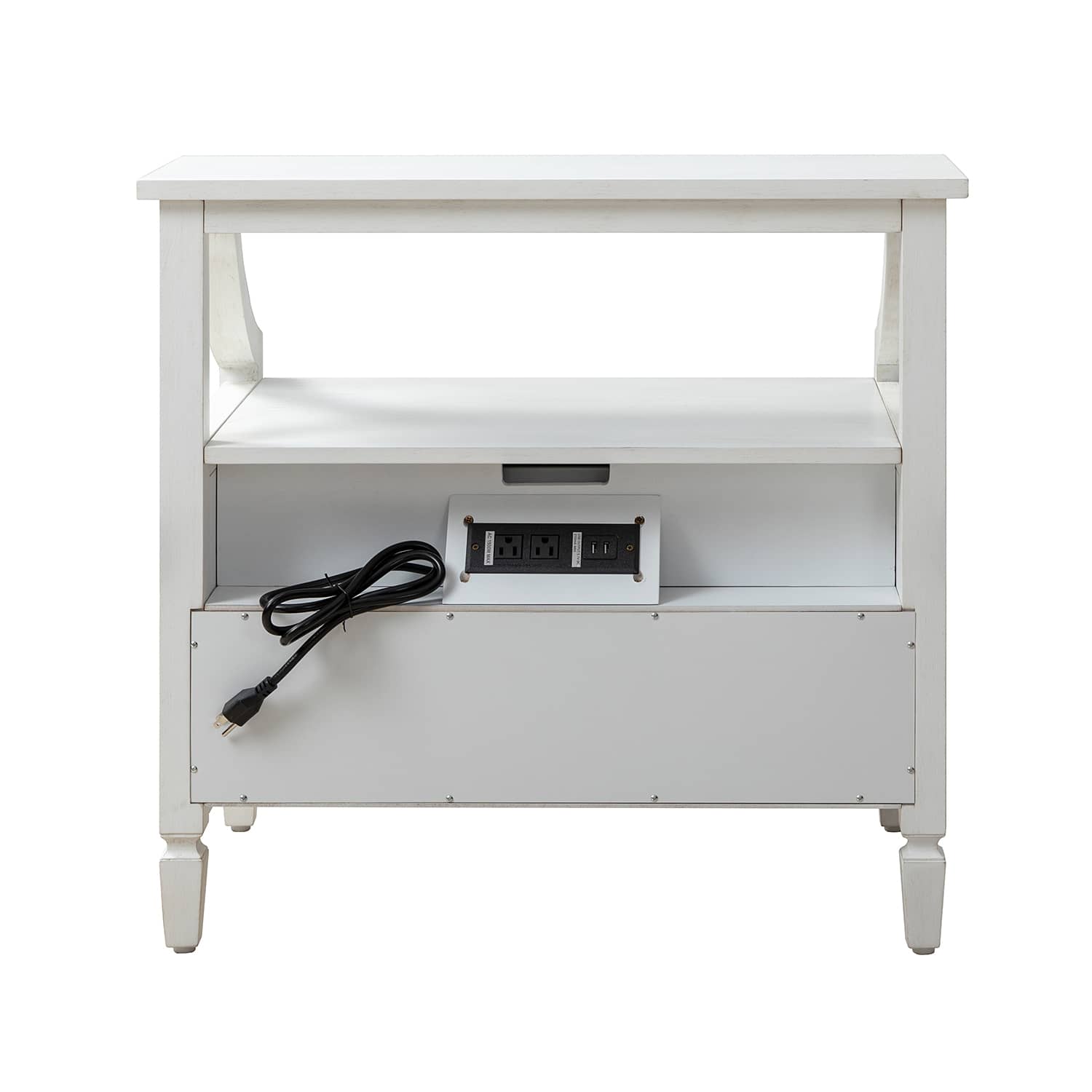 Grace 2 - Drawer Nightstand Chest with Built-in Outlets
