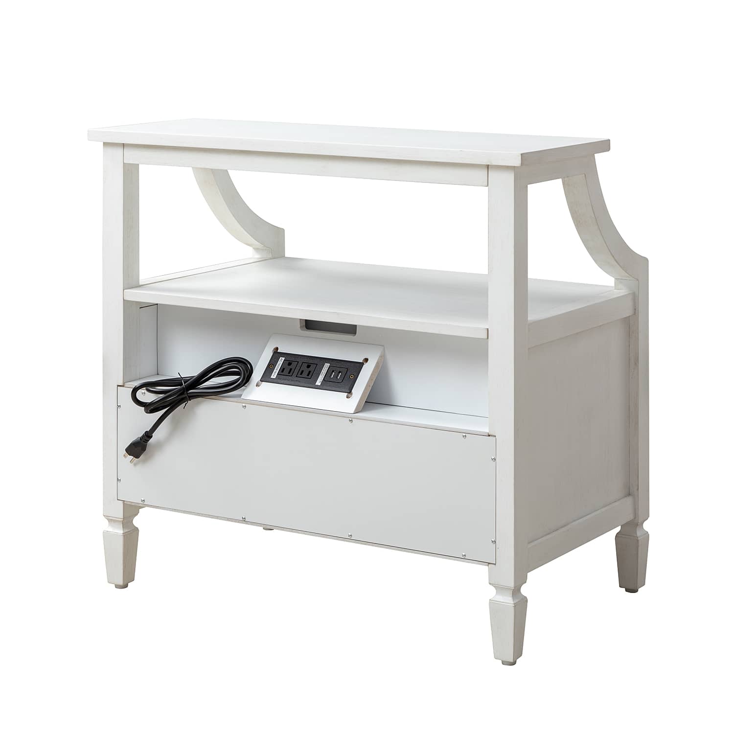 Grace 2 - Drawer Nightstand Chest with Built-in Outlets