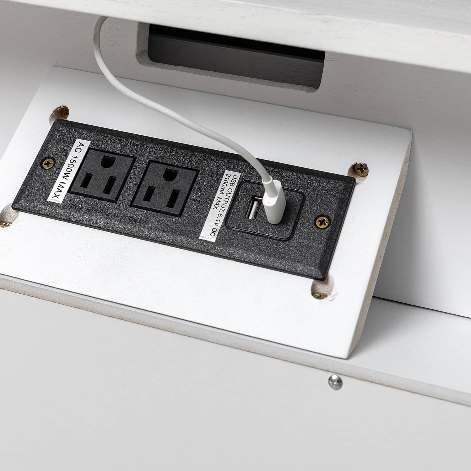 Grace 2 - Drawer Nightstand Chest with Built-in Outlets