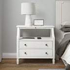 Grace 2 - Drawer Nightstand Chest with Built-in Outlets