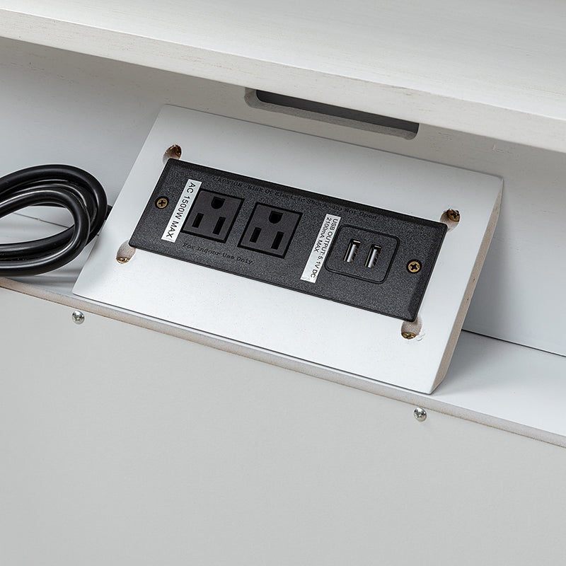 Grace 2 - Drawer Nightstand Chest with Built-in Outlets