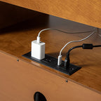 Giralda 2-Drawer Mid-century Modern Nightstand with Built-In Outlets(Optional Types)