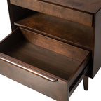 Giralda 2-Drawer Mid-century Modern Nightstand with Built-In Outlets(Optional Types)
