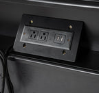 Griselda Transitional 3-Drawer Nightstand with Hidden Compartment, Pull-Out Tray & Power Outlet  Solid Wood Elegance